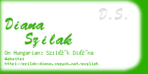 diana szilak business card